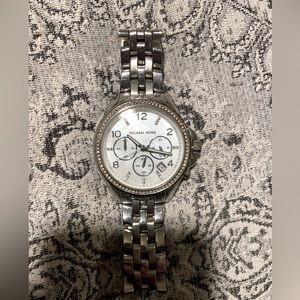 Michael Kors Oversized Silver Watch